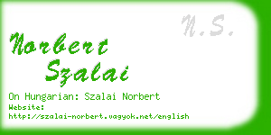 norbert szalai business card